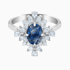 Δαχτυλίδι Palace Motif, Blue, Επιροδιωμένο, 5498839