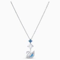 Swarovski Dazzling Swan Necklace, Blue, 5530626