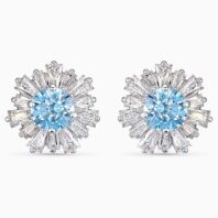 Swarovski Sunshine Pierced Earrings, Blue, 5536741