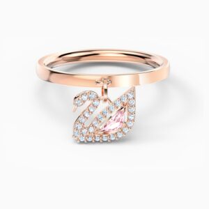 Δαχτυλίδι Swarovski Dazzling Swan, Ροζ, Επιχρυσωμένο Ροζ-Χρυσαφί, 5569924