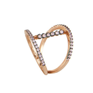 Γυναικείο Δαχτυλίδι Ρόζ Χρυσό OXETTE 04X05-01221