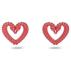 Σκουλαρίκια Με Καραφάκι Una Καρδιά Πολύ μικρό Κόκκινοι Επιμετάλλωση Σε Χρυσαφί Τόνο Swarovski 5634812