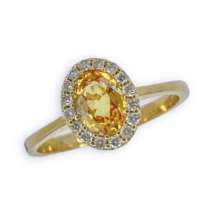Δαχτυλίδι Χρυσό 18Κ Με Πέτρα Κίτρινο Ζαφείρι