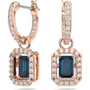 Swarovski Millenia Drop Earrings, Octagon Cut, Blue, Rose Gold-Tone 5639752