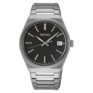Ρολόι SEIKO Essential Time Με Ασημί Ατσάλινο Μπρασελέ SUR557P1
